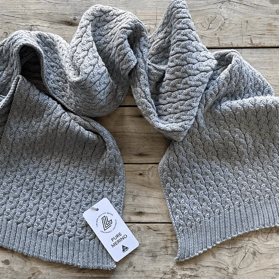 Classer Pure Merino Cable Knit Scarf - Image 4